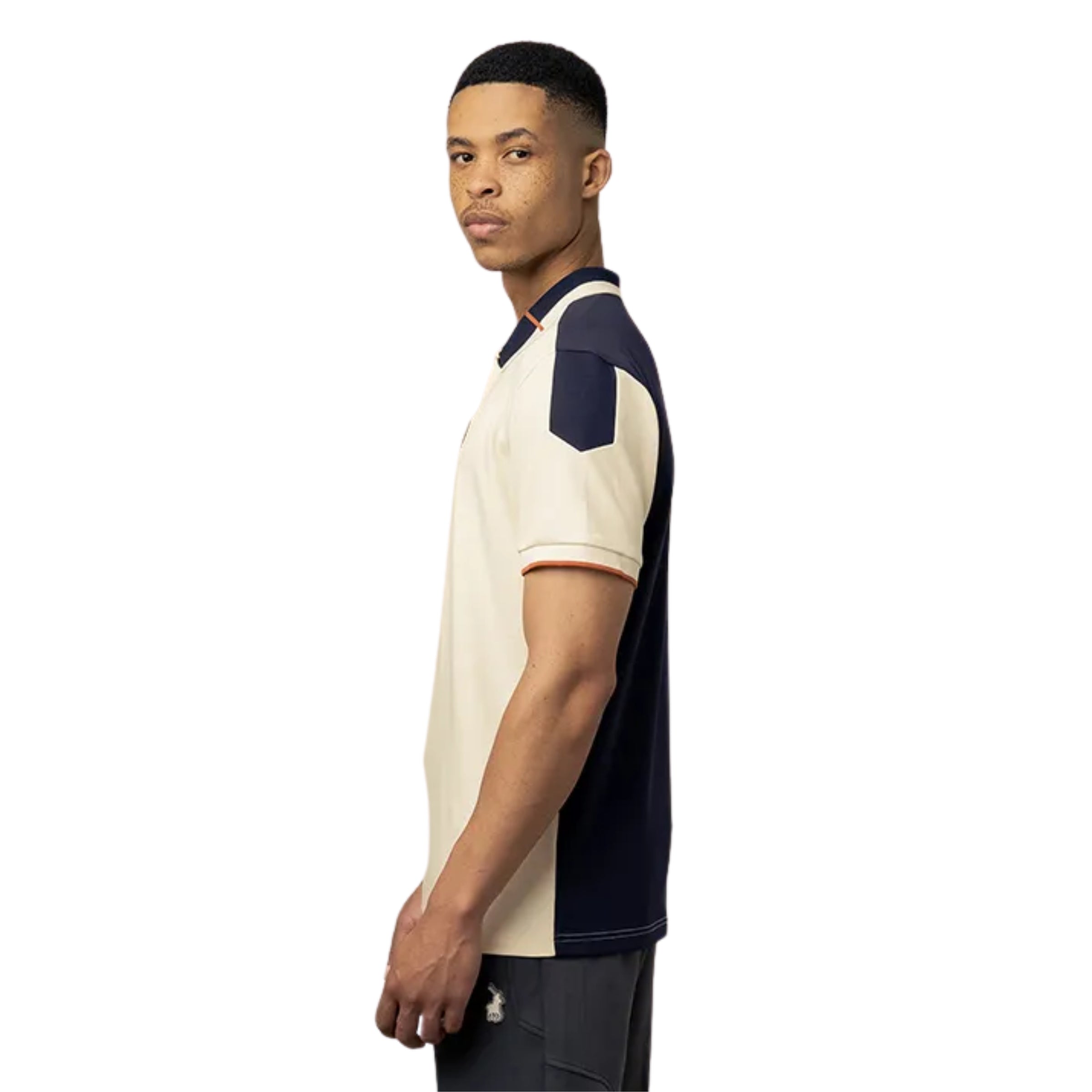 Polo Golfer Colour Block White
